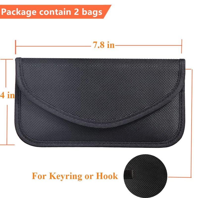 No Snooping Allowed Faraday Key Fob Protector (2 Pack), Premium Faraday Bag/Pouch, Car Key Signal Blocker, Signal Blocking Bag for Cell Phone Privacy P (Black) - Image 5